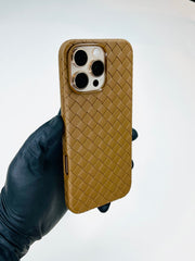 Premium Breathable Leather Feel Woven Case For iPhone 16 Series